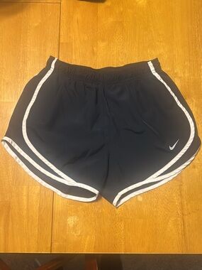 Nike Women's Black Athletic Shorts with White Trim